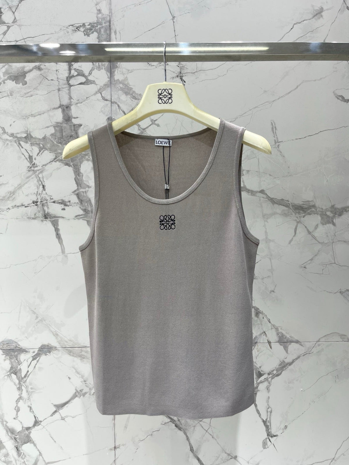 LOEWE/26SS NEW Embroidered knitted sleeveless vest