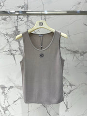 LOEWE/26SS NEW Embroidered knitted sleeveless vest