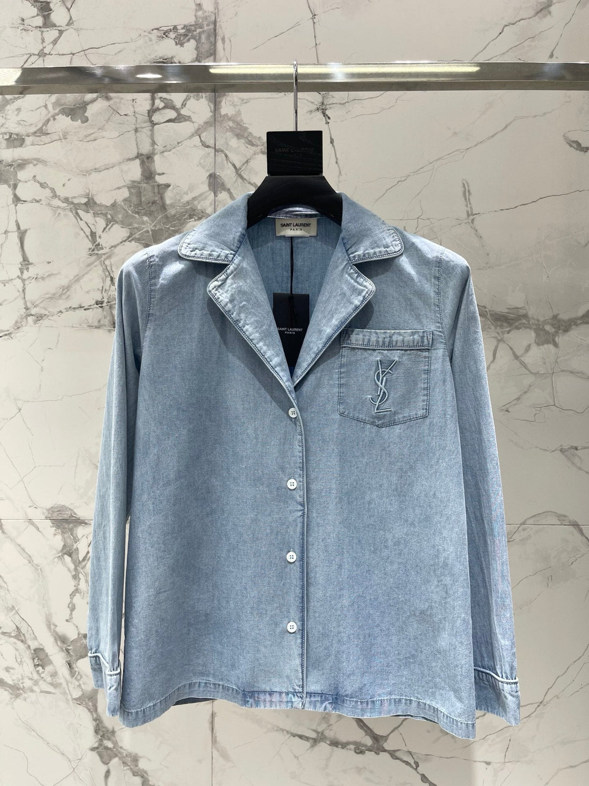 Yves Saint Laurent/🔥Highest Quality🔥26SS NEW Embroidered lapel shirt jacket