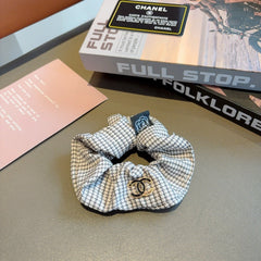 chanel/26SS NEW Double C letter fabric hair tie