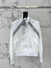 Yves Saint Laurent/26SS NEW Stand Collar Color Block Lightweight Jacket