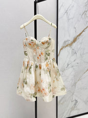 Zimmermann/26SS NEW vacation style heavyweight strapless camisole dress