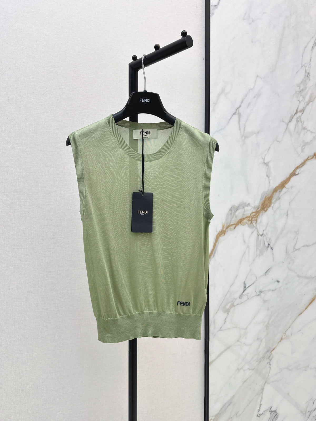 Fendi/26SS NEW Olive Green Sleeveless Vest