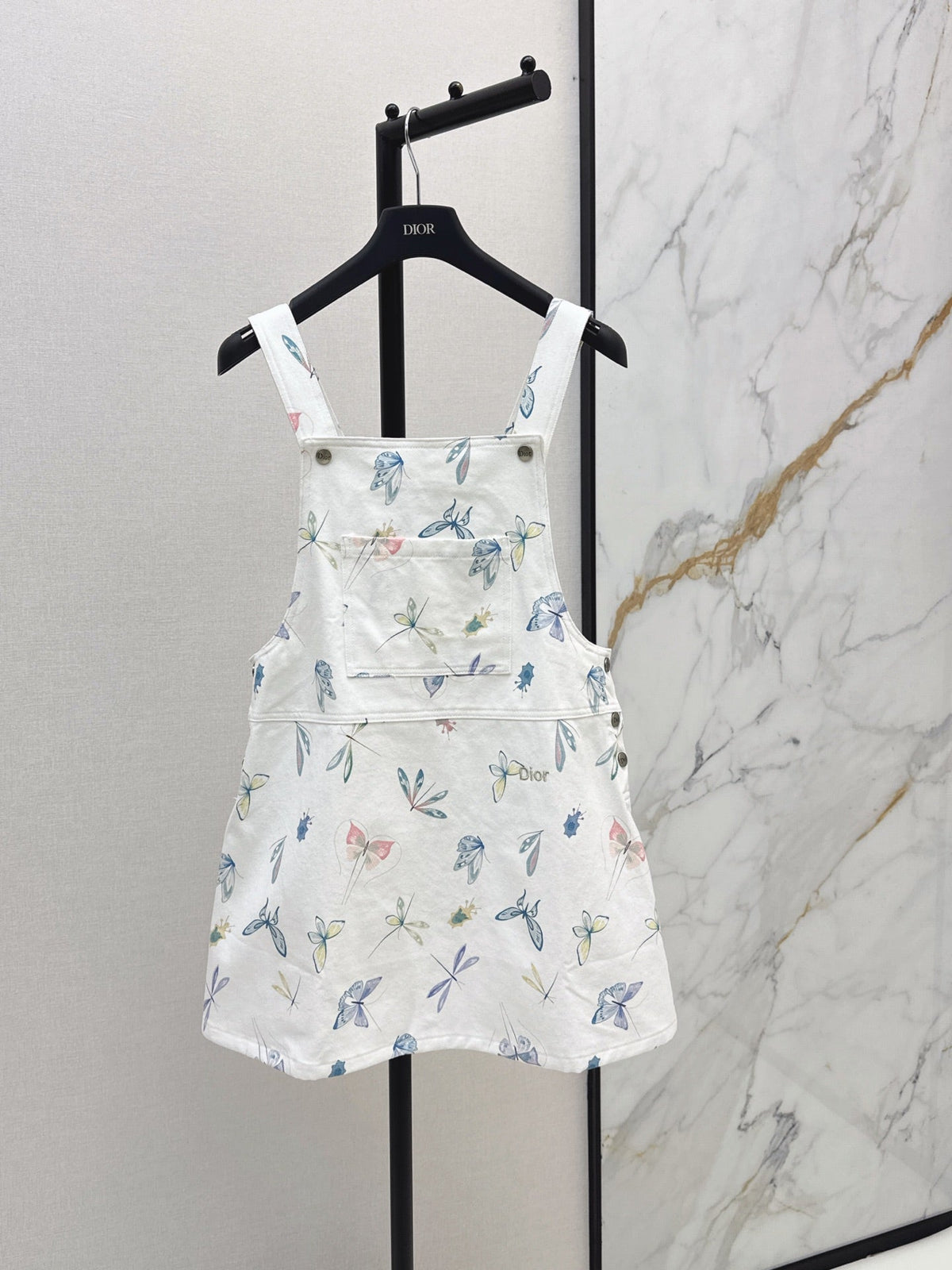 Dior/26SS NEW Nautical Series Denim Overalls Dress
