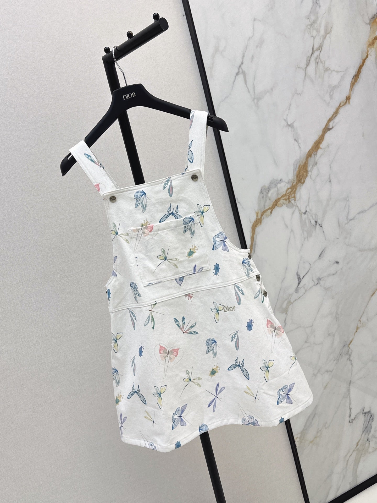 Dior/26SS NEW Nautical Series Denim Overalls Dress