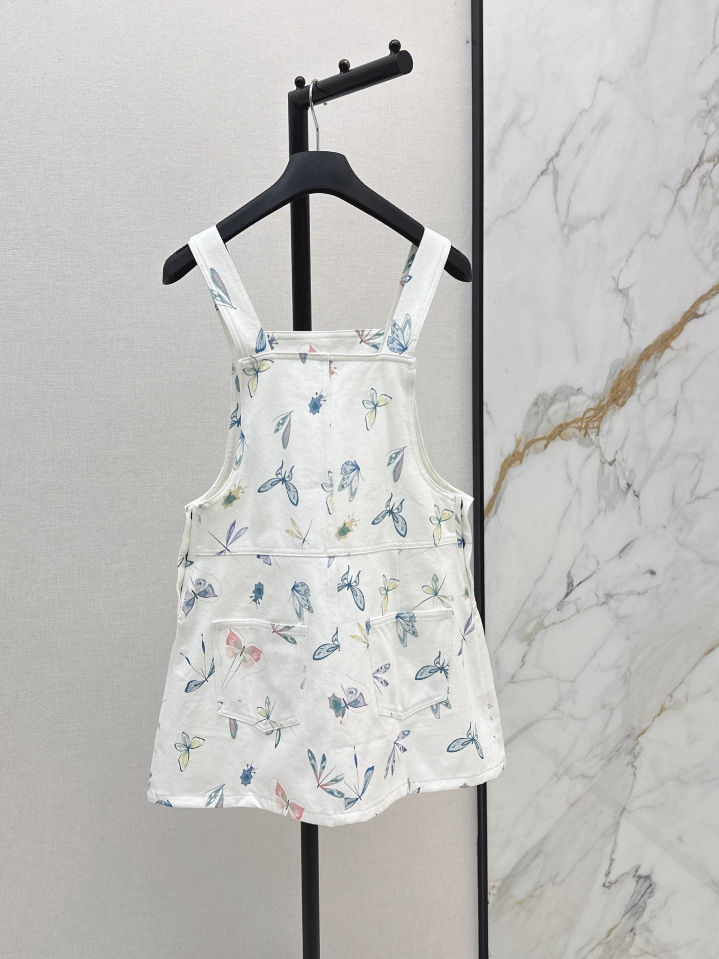Dior/26SS NEW Nautical Series Denim Overalls Dress