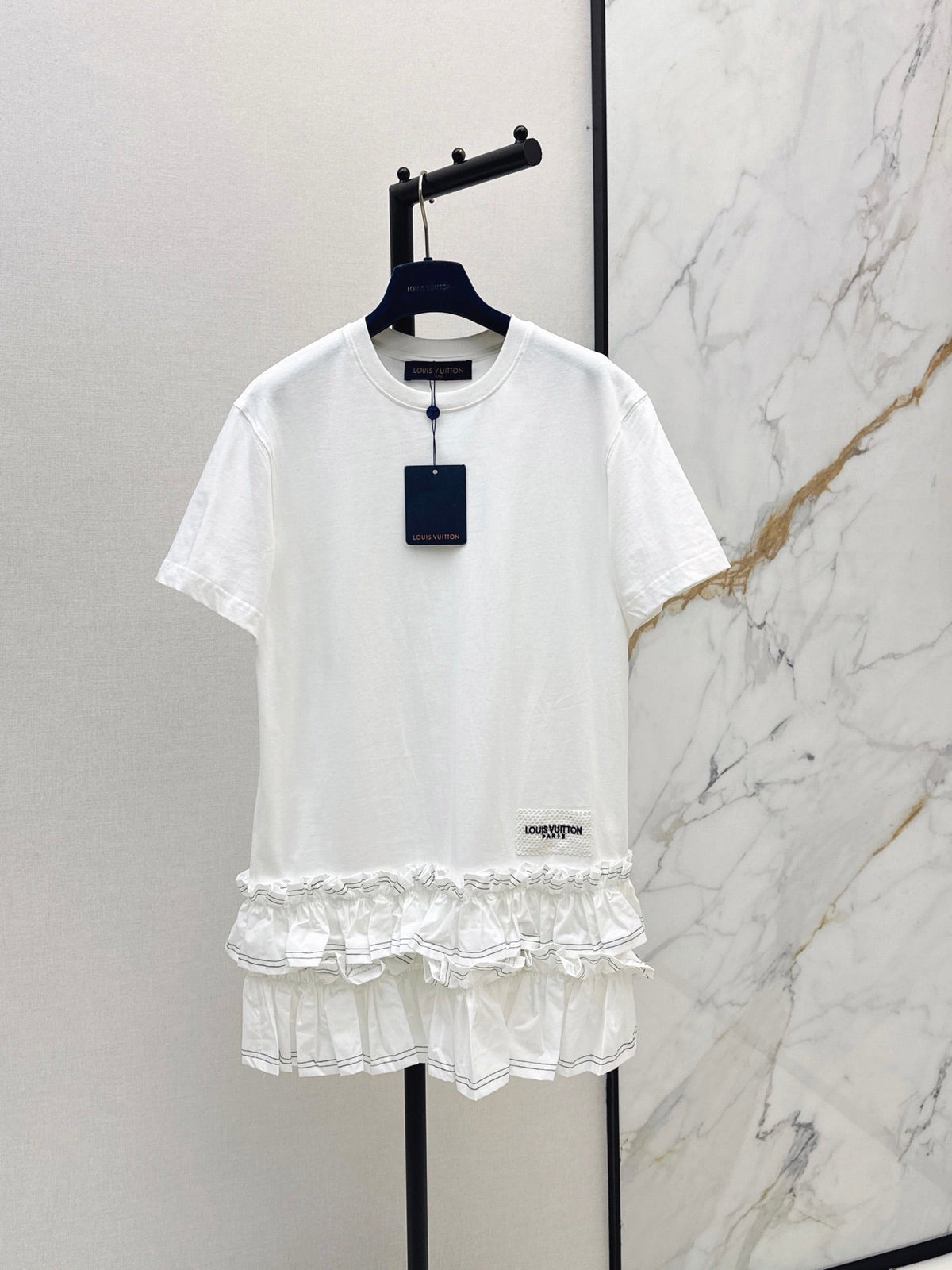 Louis Vuitton/26SS NEW Sleeveless Short Dress with Ruffled Hem