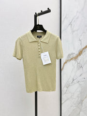 26SS NEW Coco's outfit: Knitted polo short-sleeved top 💛