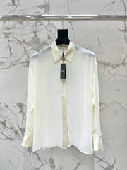 🔥HOT🔥26SS NEW Sheer Thin Collar Shirt with Concealed Buttons