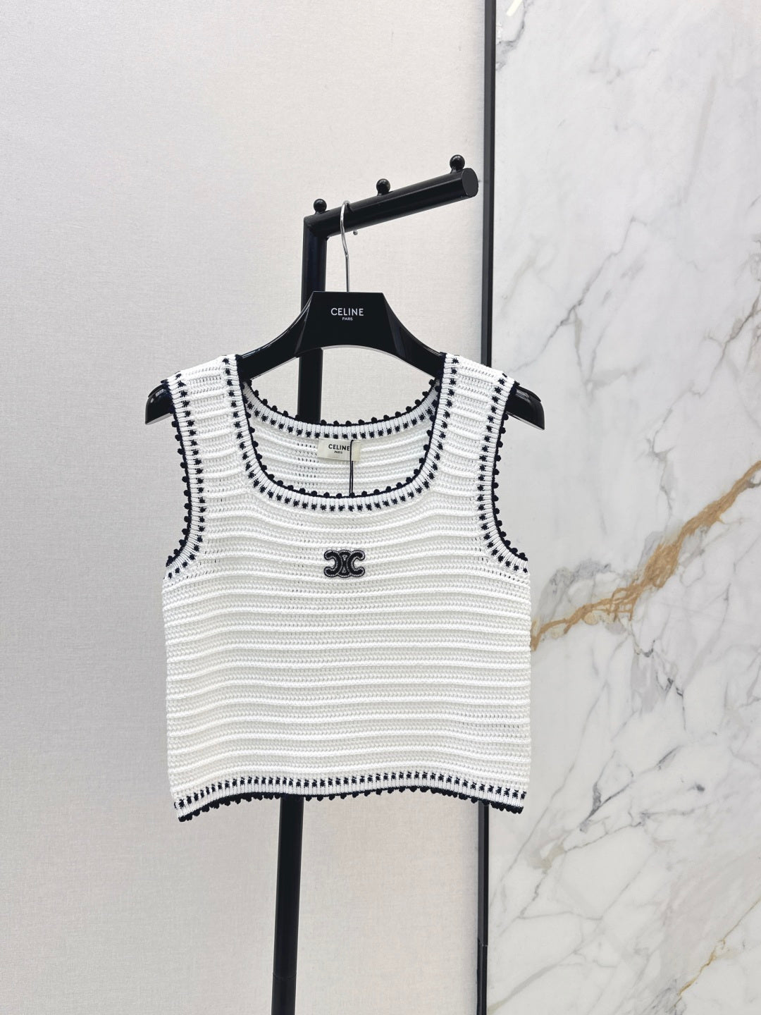 26SS NEW Navy Blue Crochet Vest 🤍