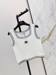 26SS NEW Navy Blue Crochet Vest 🤍