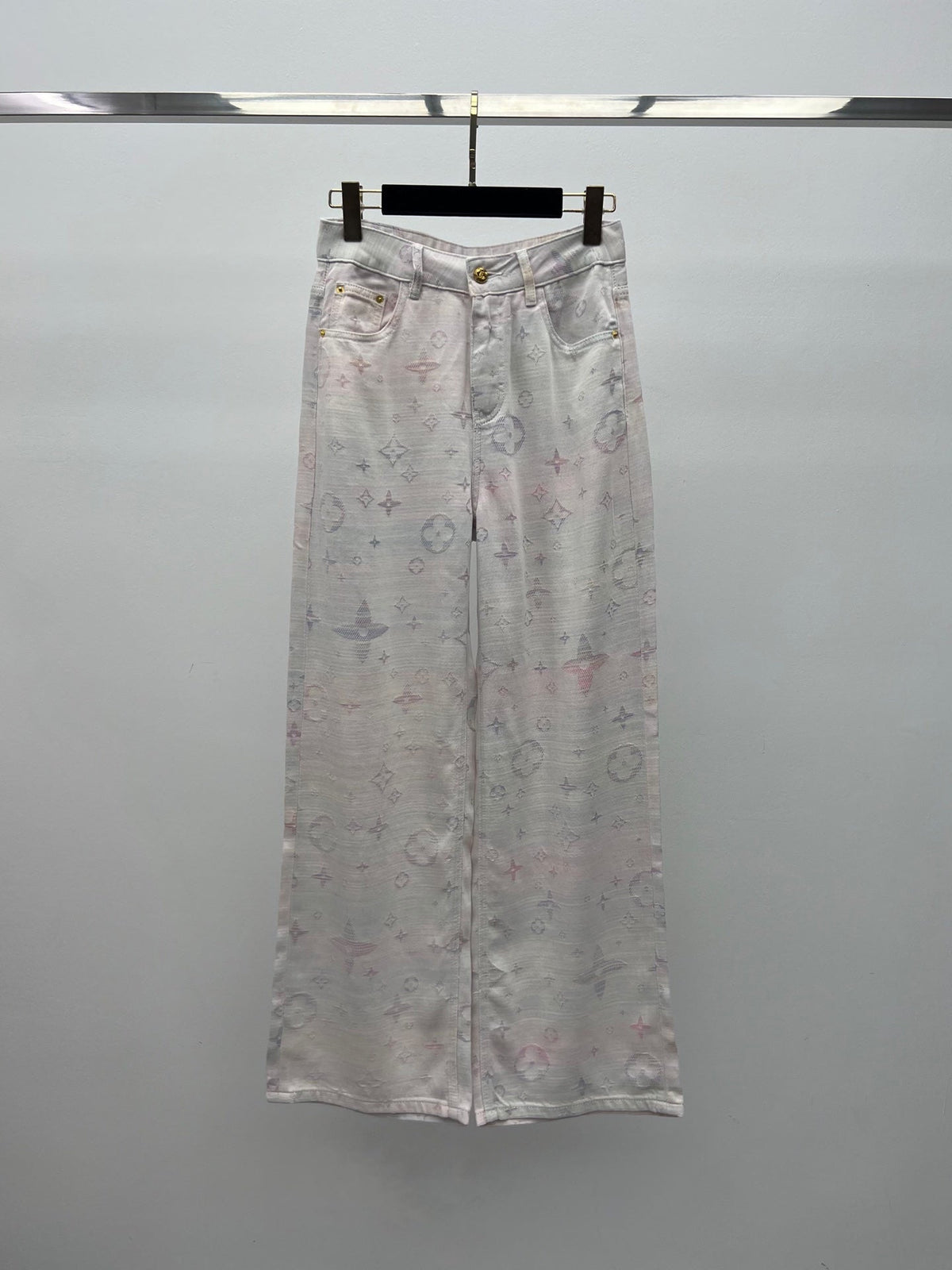 ❤️‍🔥Limited edition❤️‍🔥 26SS NEW Iridescent Jacquard Straight Leg Jeans