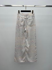 ❤️‍🔥Limited edition❤️‍🔥 26SS NEW Iridescent Jacquard Straight Leg Jeans