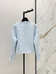 26SS NEW Elegant Woven Crew Neck Jacket🩵