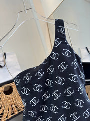 26SS NEW One-piece One-shoulder Swimsuit