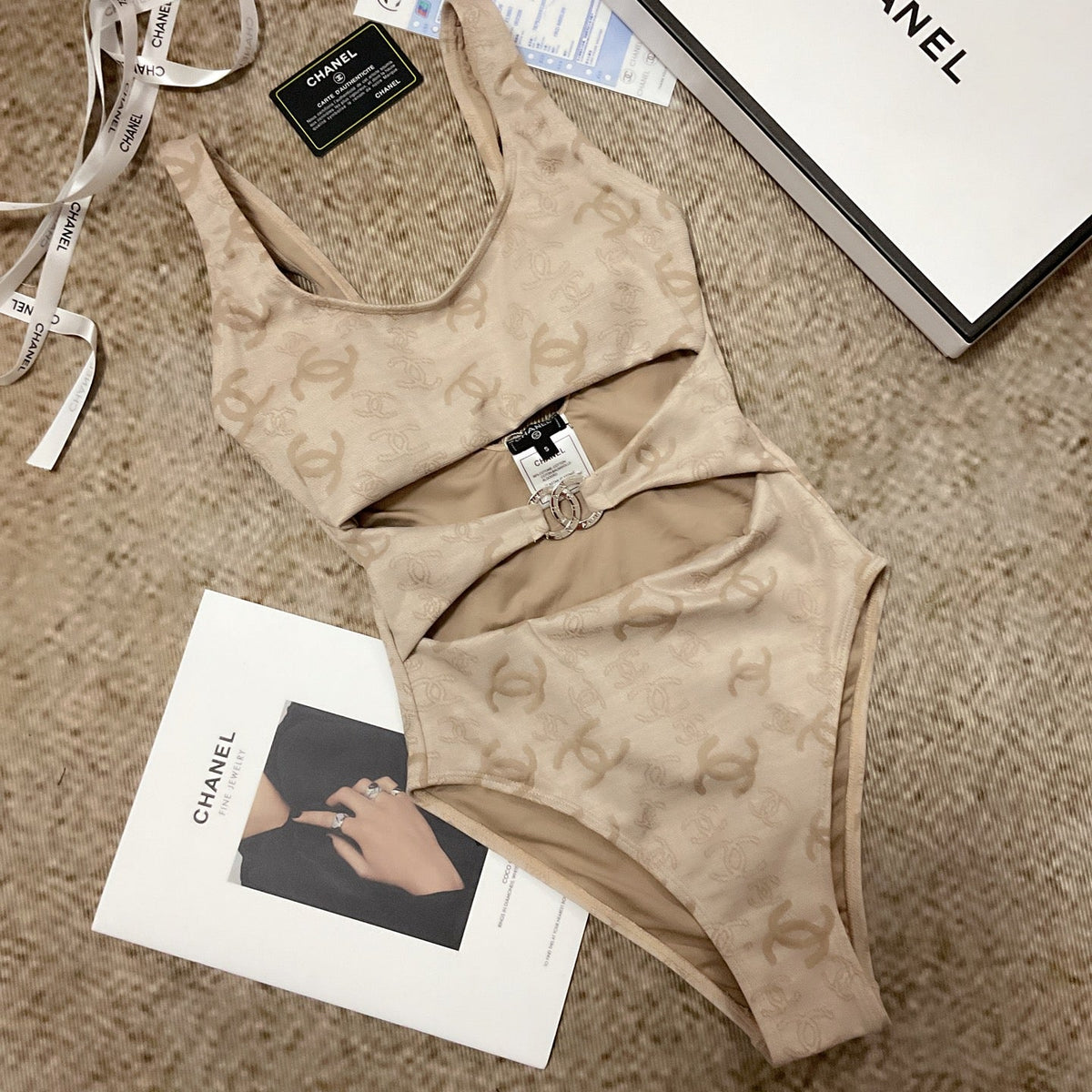 chanel/26SS NEW Khaki One-Piece Swimsuit 👙