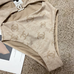 chanel/26SS NEW Khaki One-Piece Swimsuit 👙
