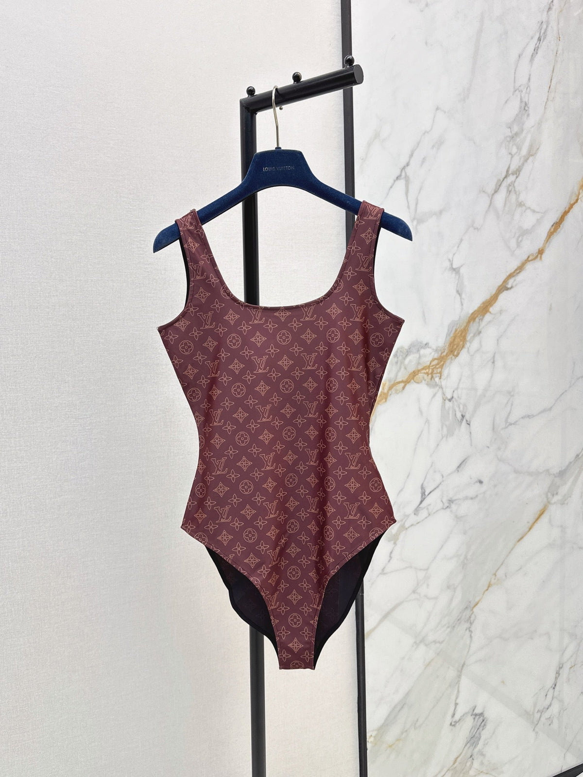 Louis Vuitton/26SS NEW Brown Tank Top Bikini Swimsuit 🩱