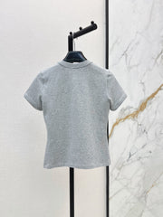 26SS NEW Versatile Small Logo Embroidered T-Shirt 🩶