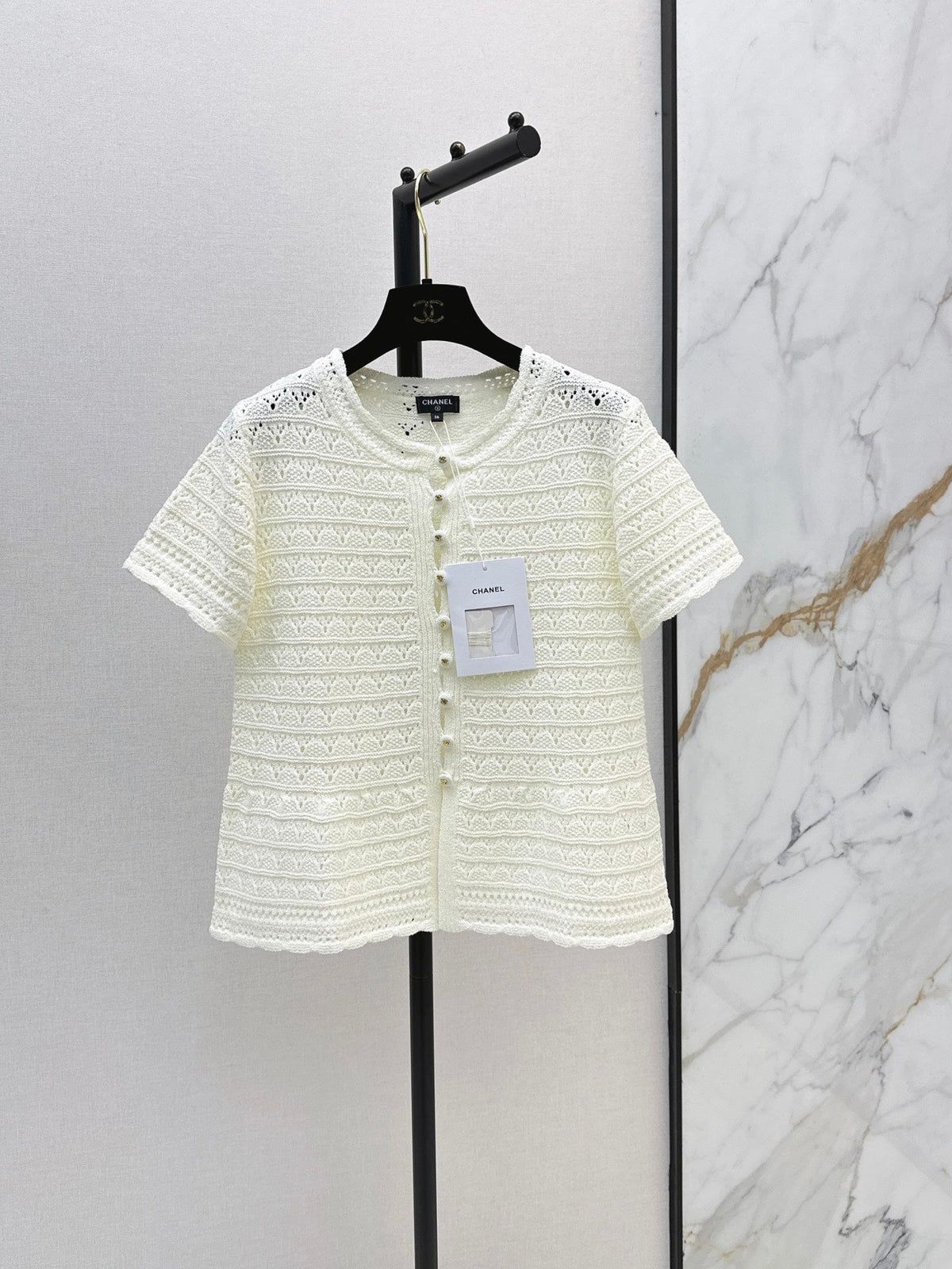26SS NEW Crochet Openwork Short-Sleeve Cardigan 🤍