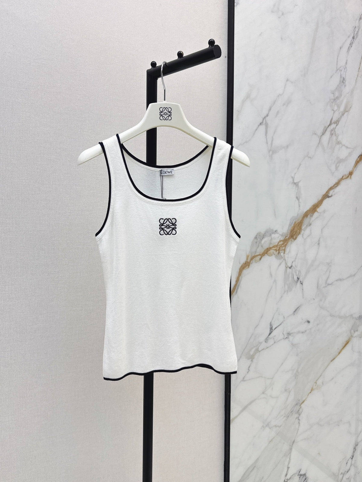 26SS NEW Color-blocked Trimmed Knit Vest🩶