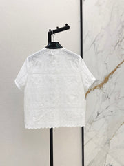 26SS NEW Hollow-out Embroidered Shirt 🤍