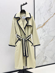 26SS NEW Long Trench Coat with Contrasting Trim 🤎