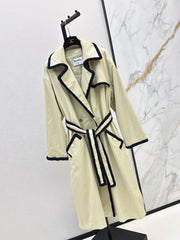 26SS NEW Long Trench Coat with Contrasting Trim 🤎