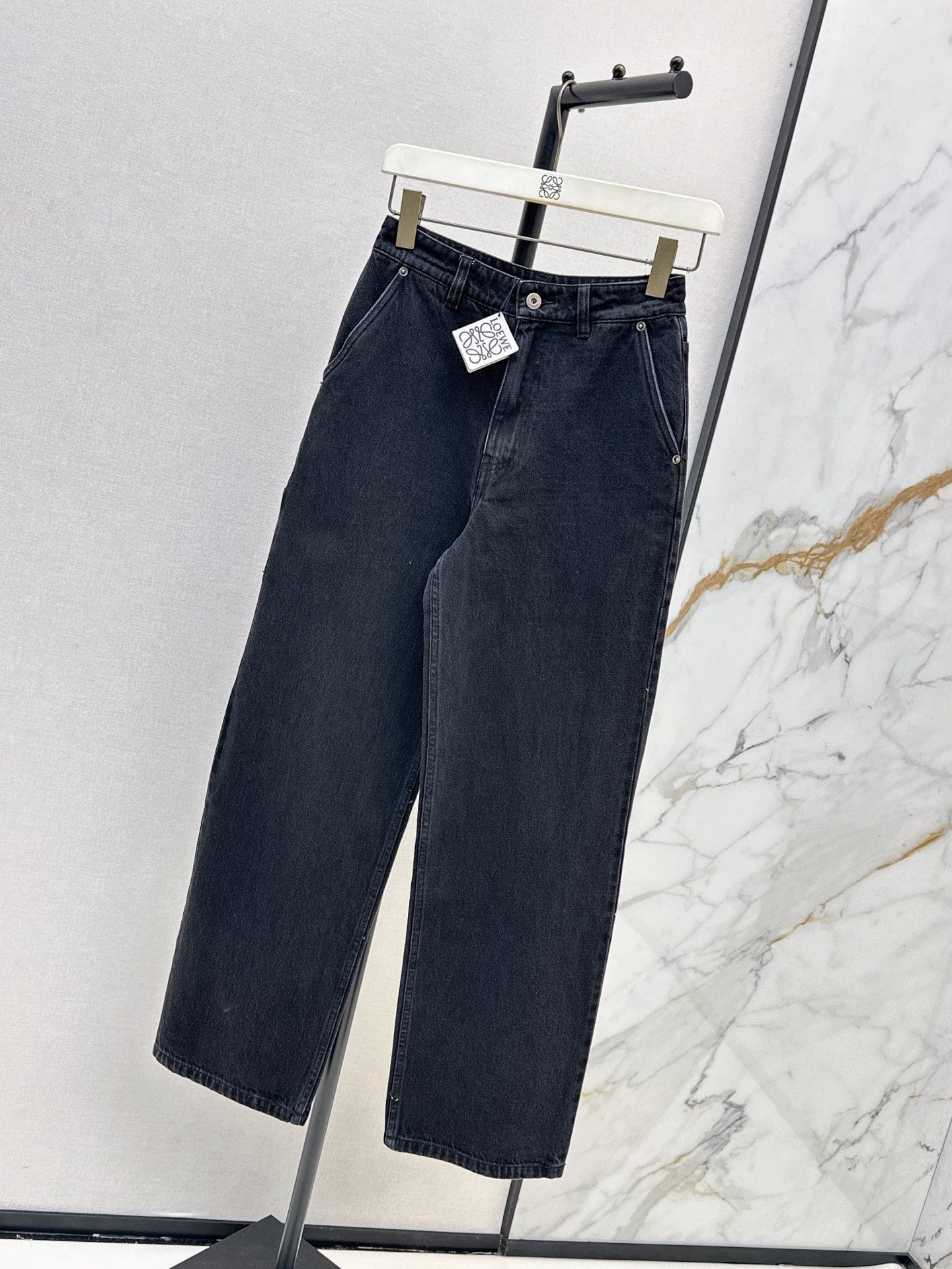 26SS NEW: Stylish Leather Patches and Workwear Pocket Jeans🩵