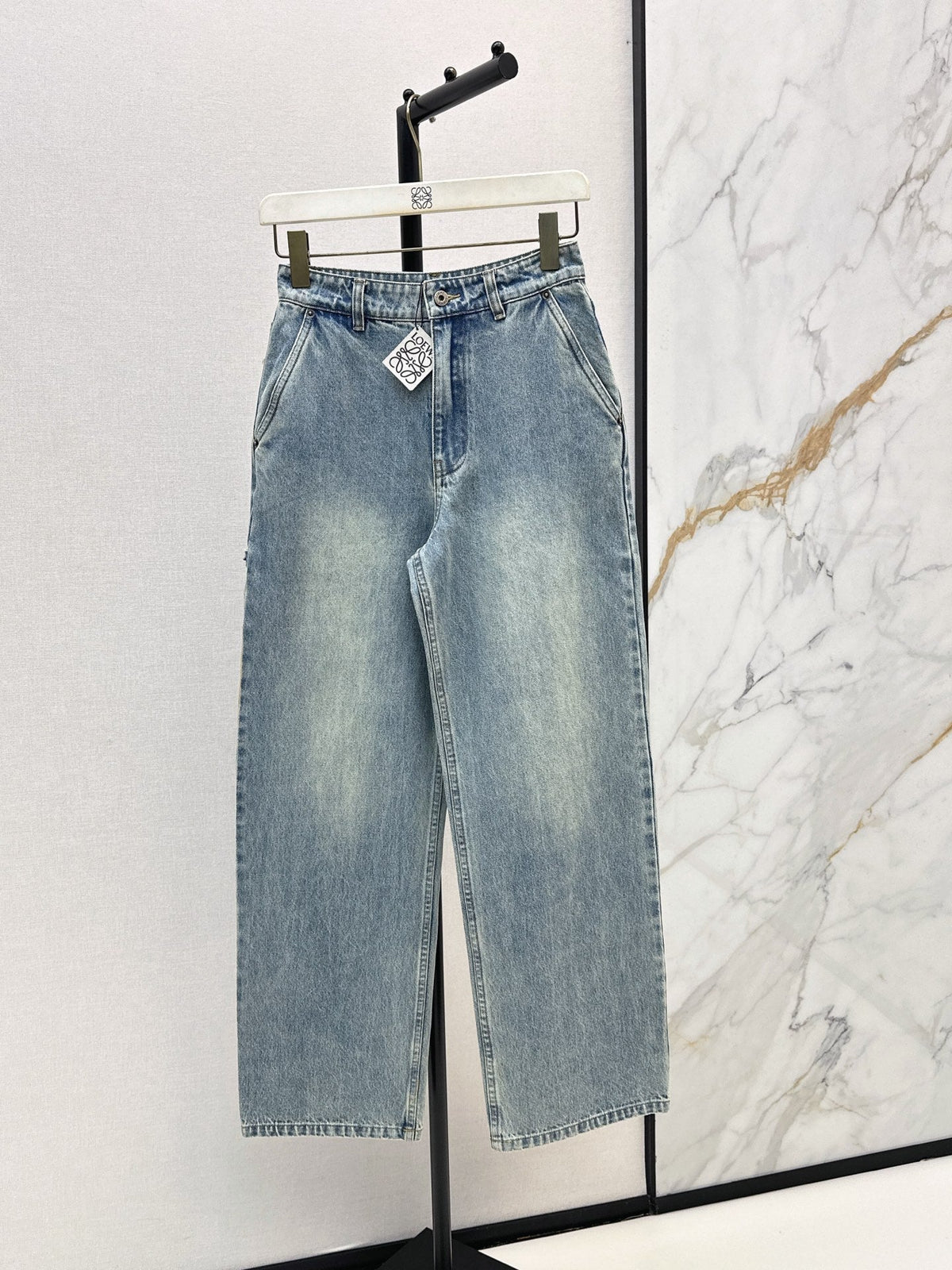 26SS NEW: Stylish Leather Patches and Workwear Pocket Jeans🩵