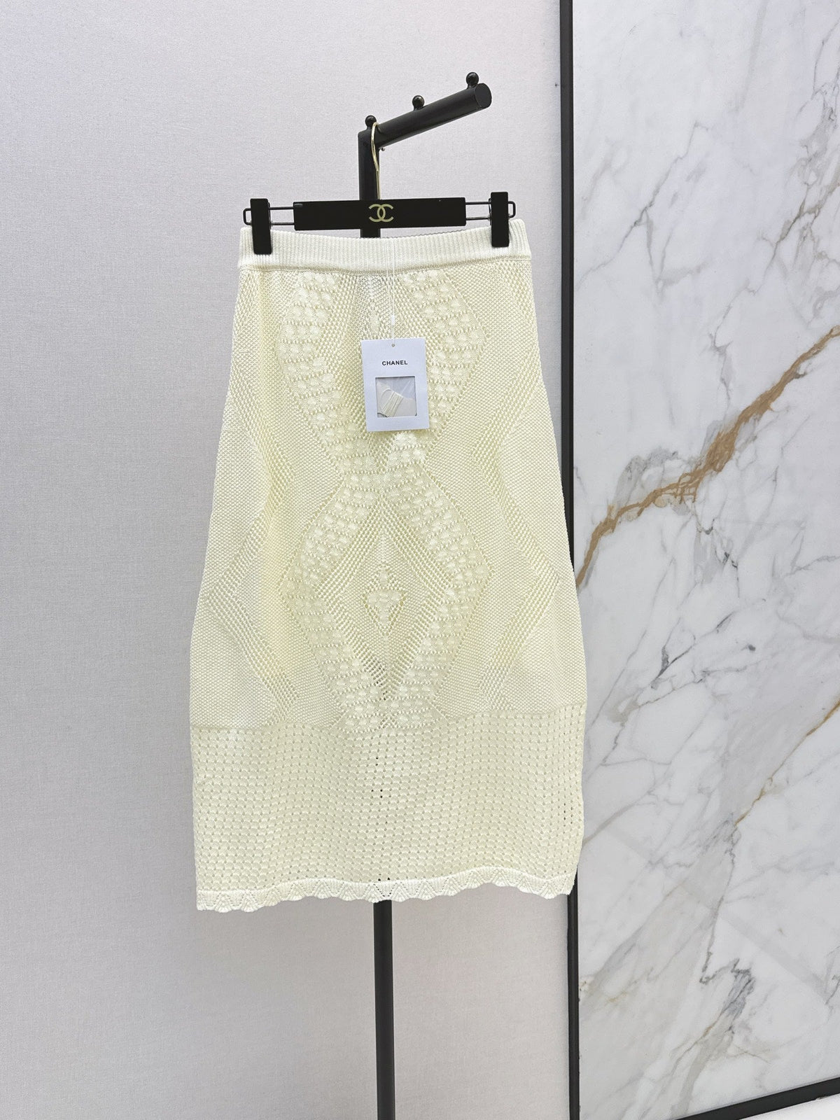 26SS NEW Openwork Knit Midi Skirt 🤍