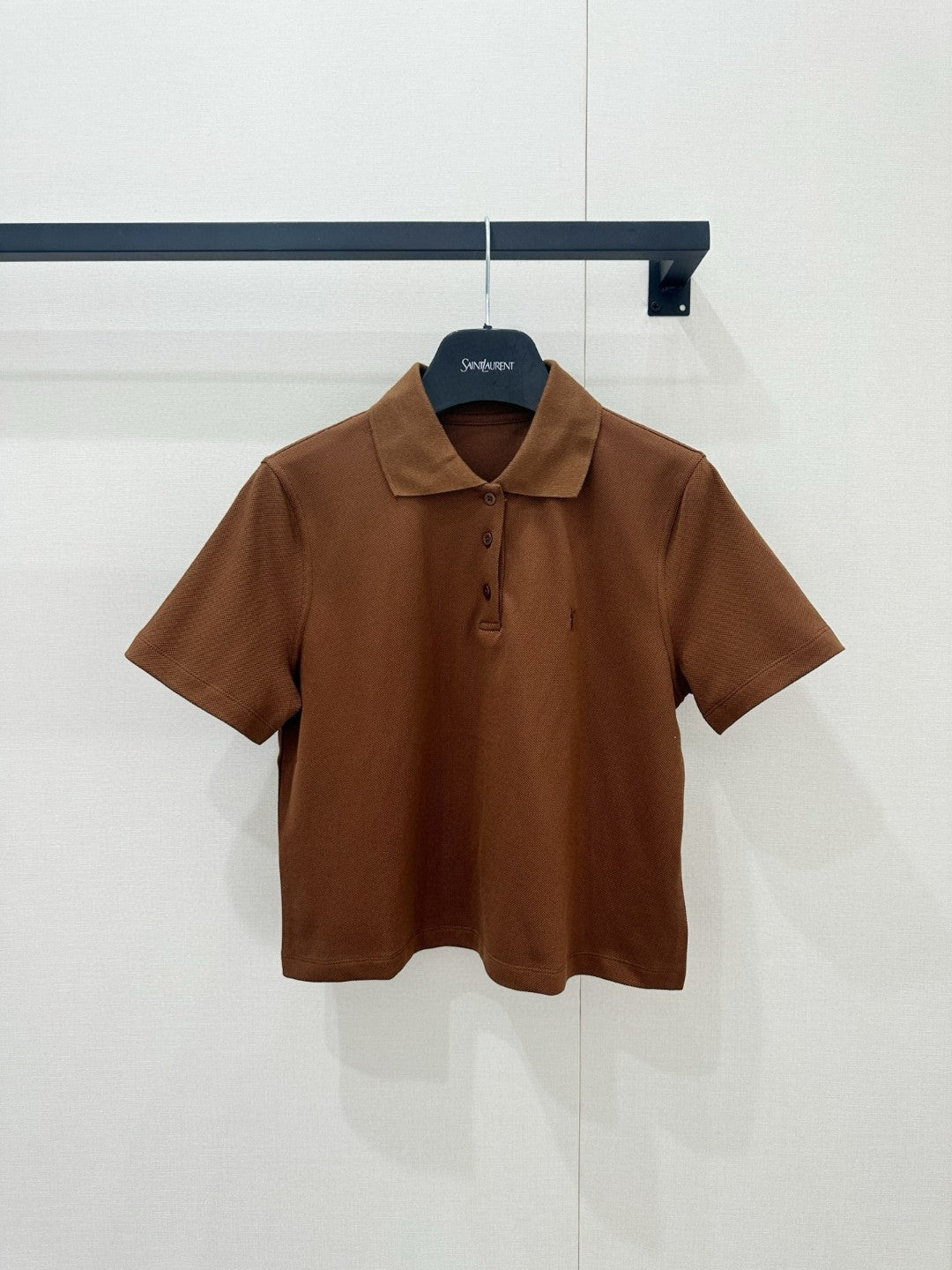 26SS NEW Embroidered Logo Collared Short-Sleeve Polo Shirt 🤎