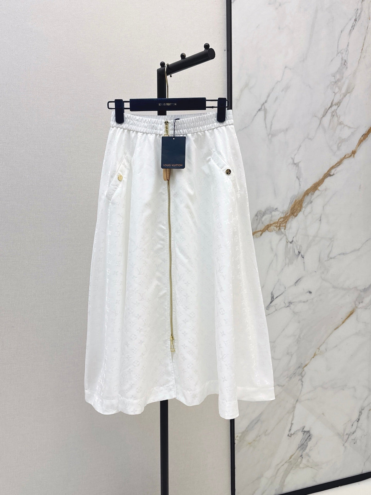 26SS NEW White Jacquard Midi Skirt 🤍