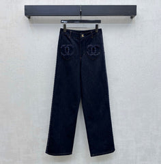 26SS NEW Tweed Patchwork Jeans