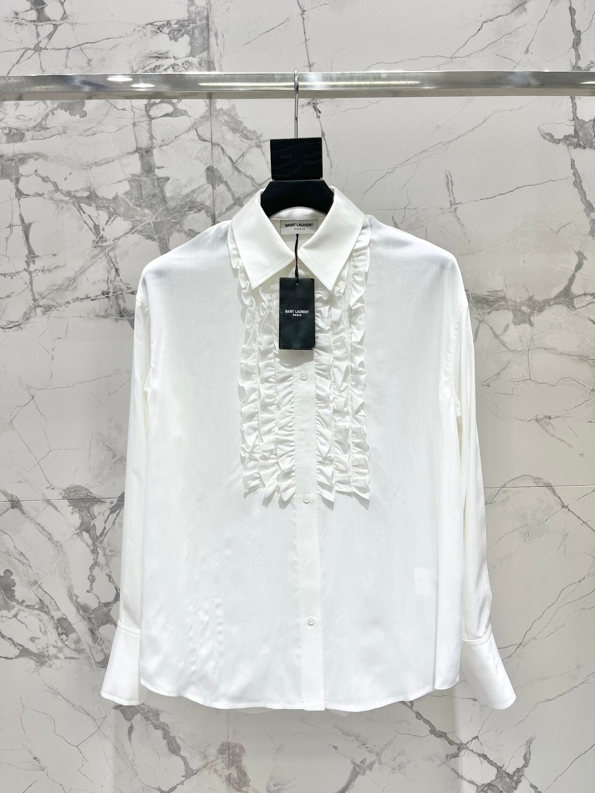 🔥Highest Quality🔥26SS New Vintage-Style Long-Sleeve Shirt with Ruffles and Pleats