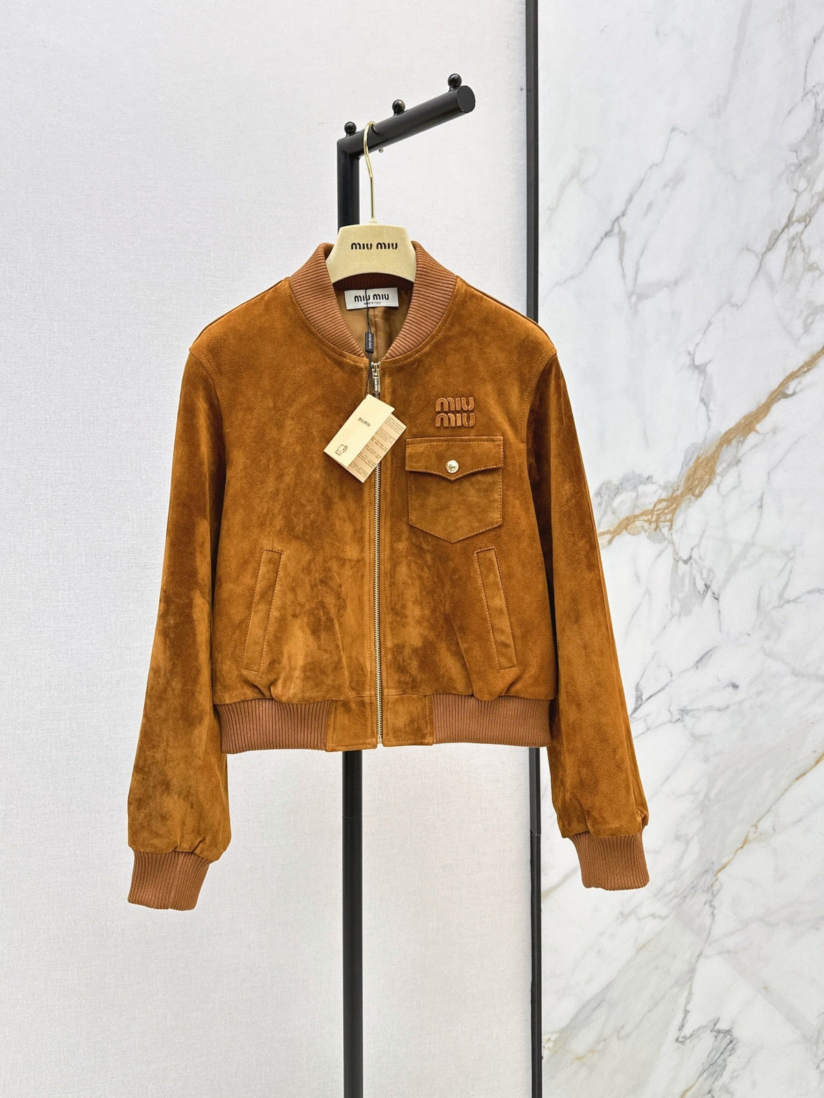 ❤️‍🔥Limited edition❤️‍🔥  26SS New Vintage-Style Brown Suede-Finish Cropped Jacket 🤎