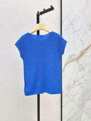 26SS New Summer "Dopamine" Style Drop-Shoulder Knit Top 🩵