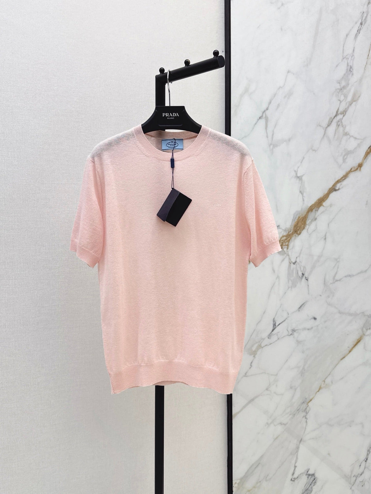 26SS New Pink Short-Sleeved Knit Top 💕