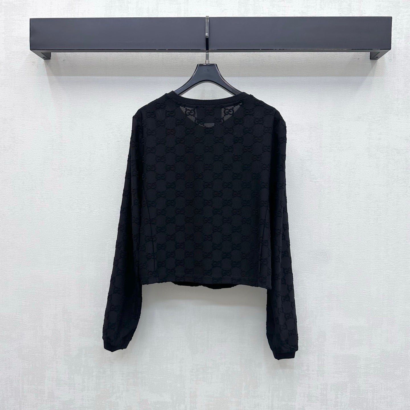 26FW New Jacquard Crew-Neck Cropped Cardigan