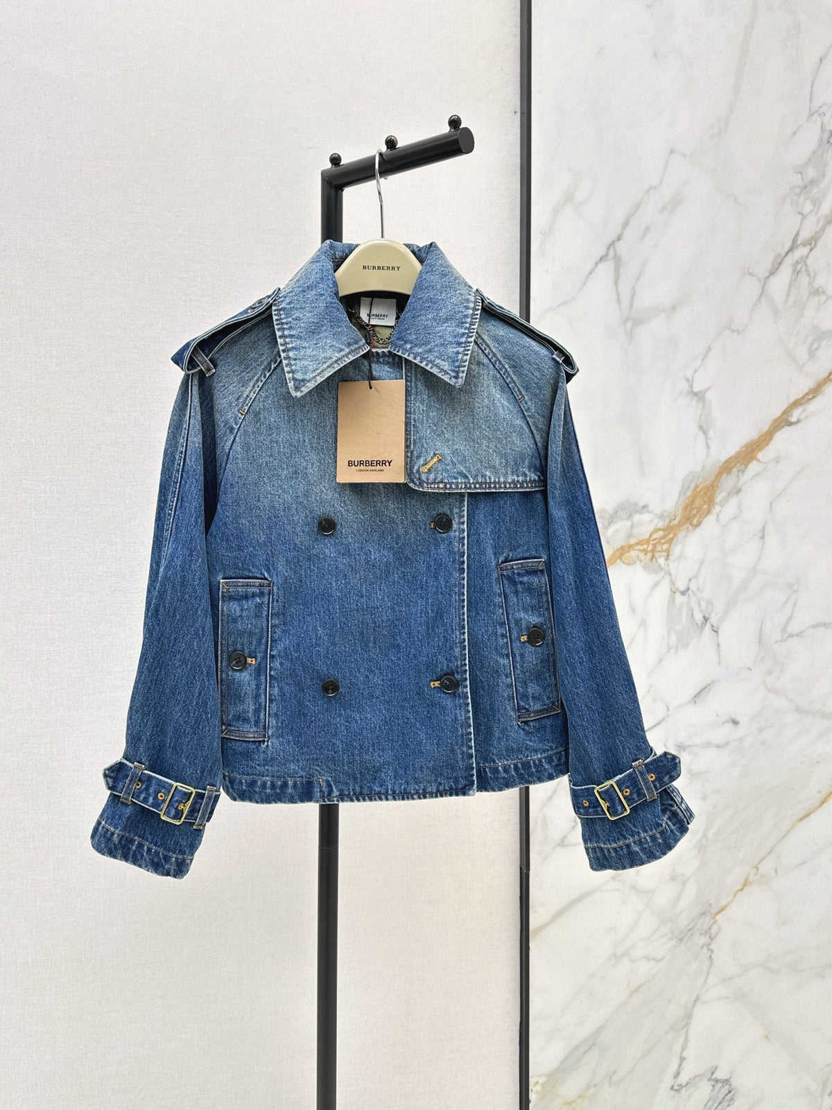 26FW New Vintage-Wash Denim Trench Coat 🩵