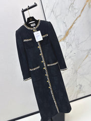 26FW New Crew-Neck Long Lace Coat with Four Pockets 🖤