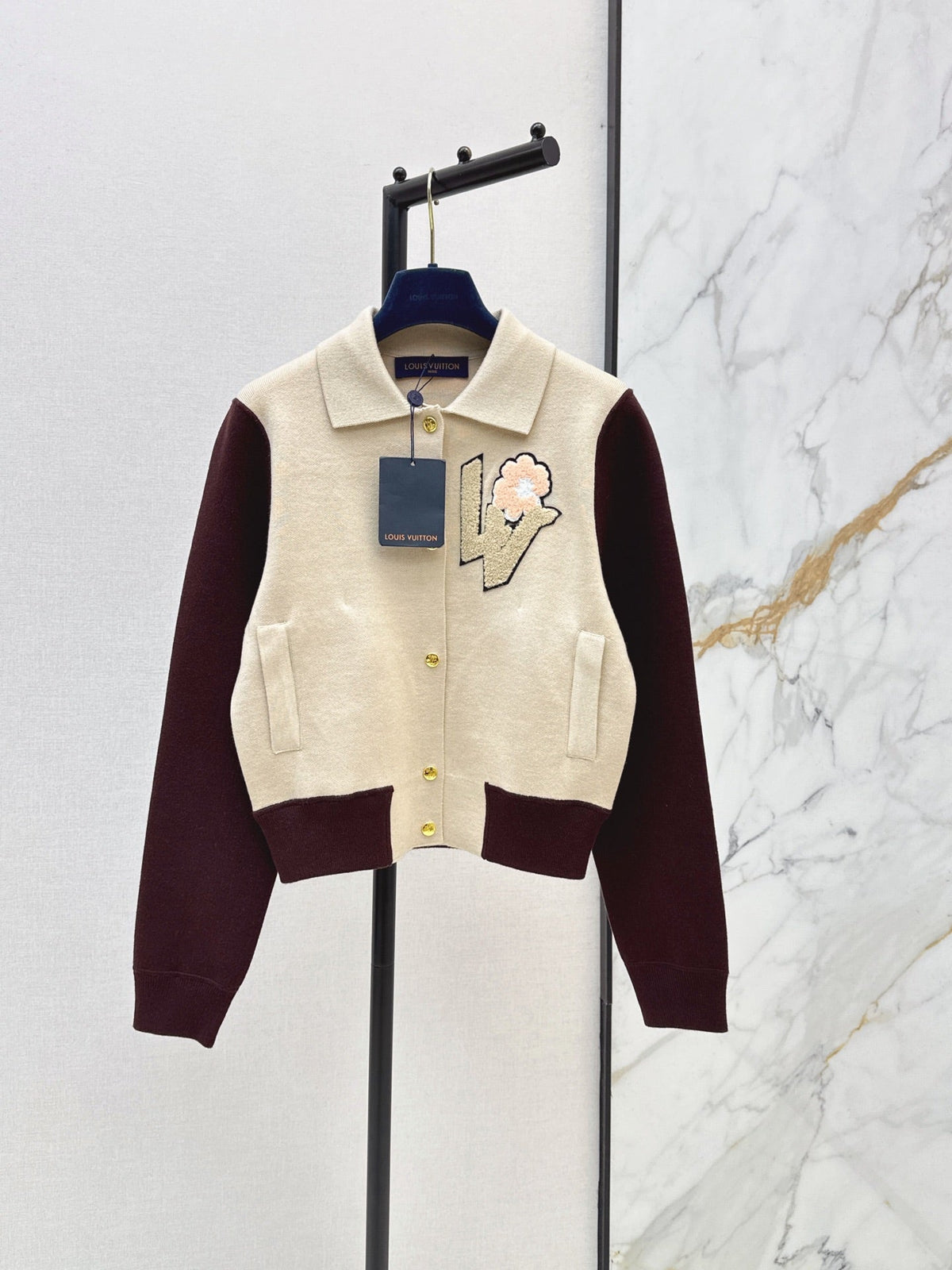 26FW New Color-Block Knit Varsity Jacket 🖤