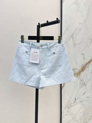 26FW New Quilted-Stitch Denim Shorts 🩵
