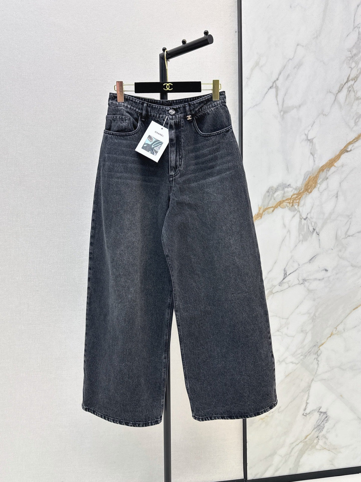 🔥Highest Quality🔥 26FW New Washed Wide-Leg Trousers in Ink Grey 🖤