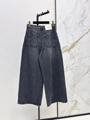 🔥Highest Quality🔥 26FW New Washed Wide-Leg Trousers in Ink Grey 🖤