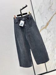 🔥Highest Quality🔥 26FW New Washed Wide-Leg Trousers in Ink Grey 🖤