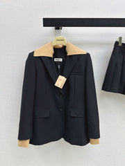 26FW New Blazer with Faux-Layered Knit Collar 🖤