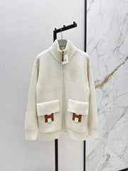 🔥Highest Quality🔥26FW New Classic Wool Knit Jacket with H-Pattern Pocket Detail 🖤