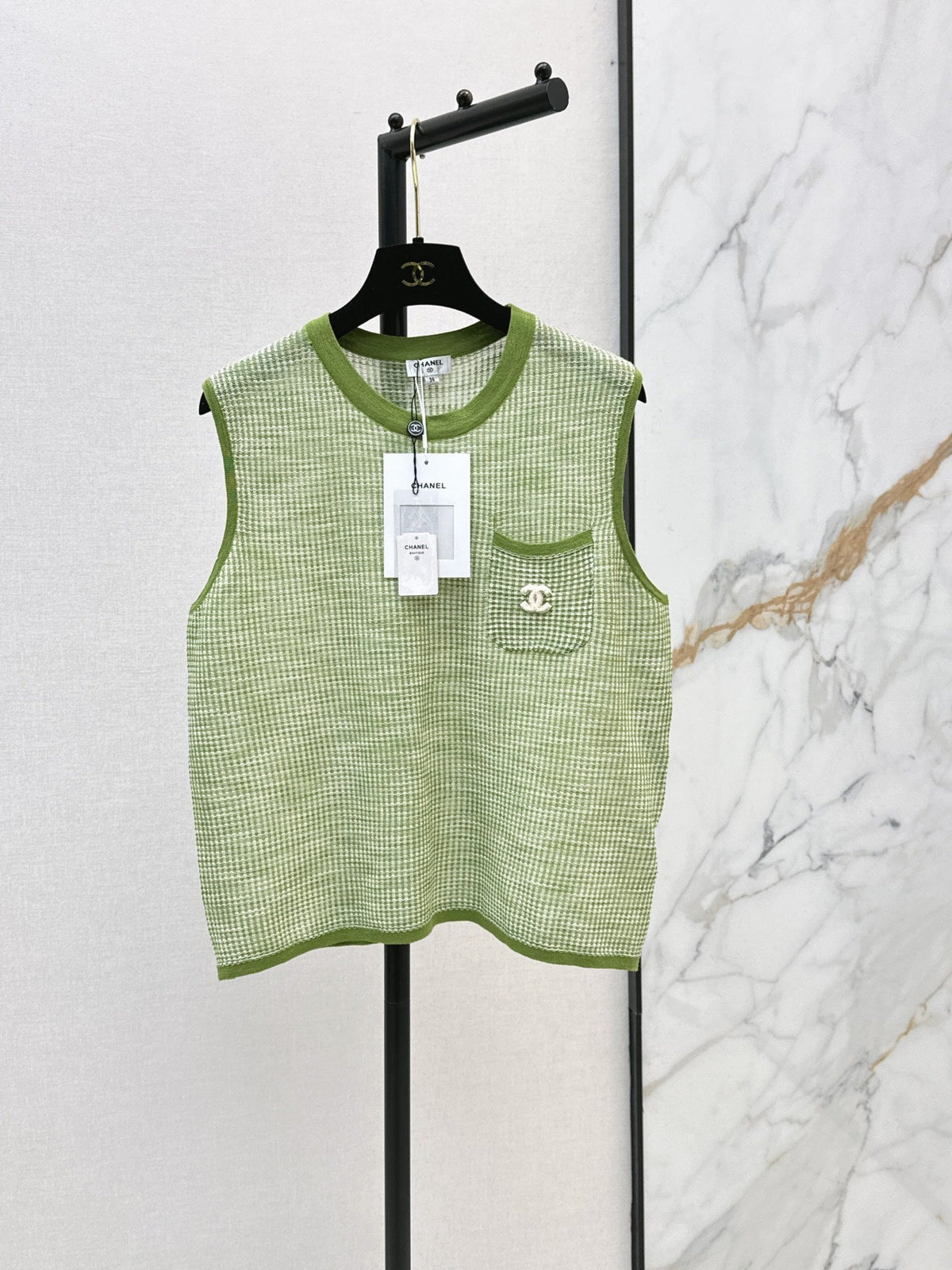 26FW New Vintage-Style Drop-Shoulder Crew-Neck Vest 🖤