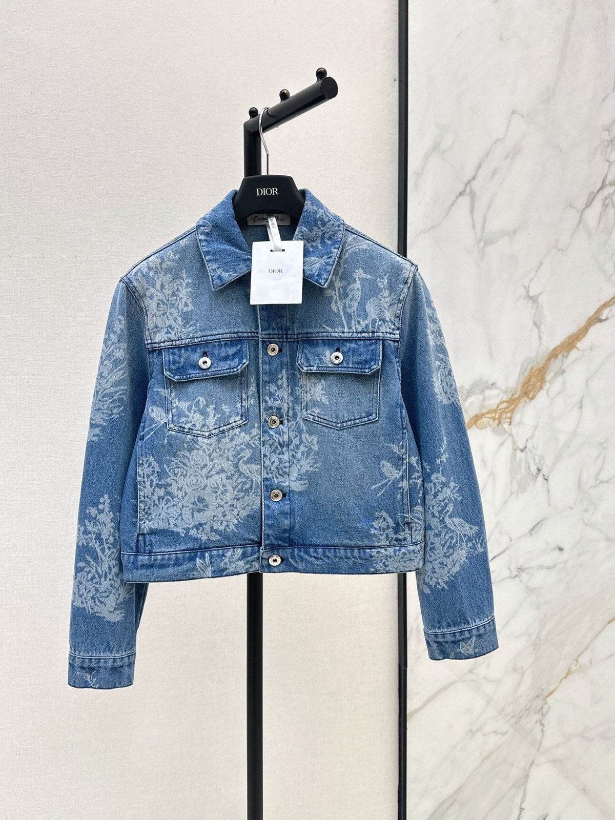 26FW New Jacquard Cropped Denim Jacket 🩵